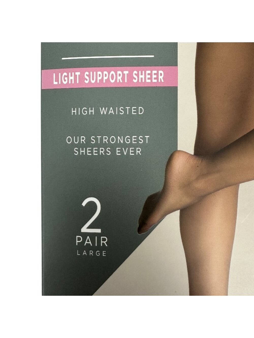 Silk Impressions Womens Sheer Shimmer Pantyhose XXL Beige High Waist 20 Denier